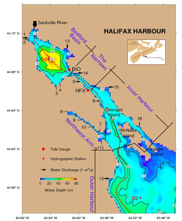 Map of Halifax Harbour